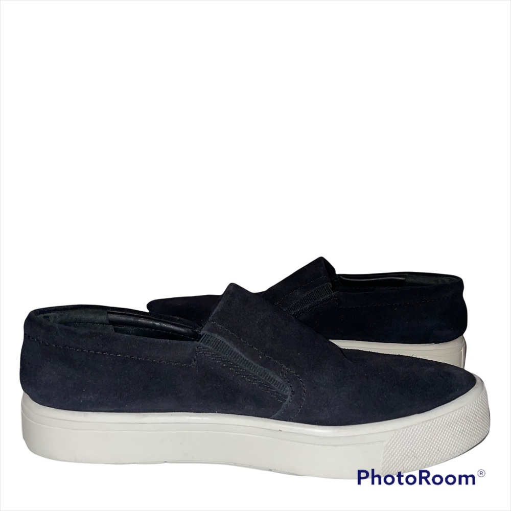 Vince Bowen Black Suede Slip On Shoes Sz 6.5